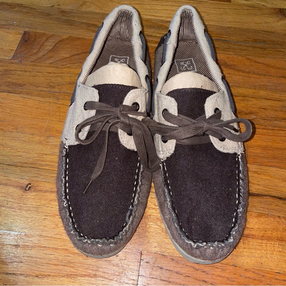 Heavy cloth boat shoes size 10